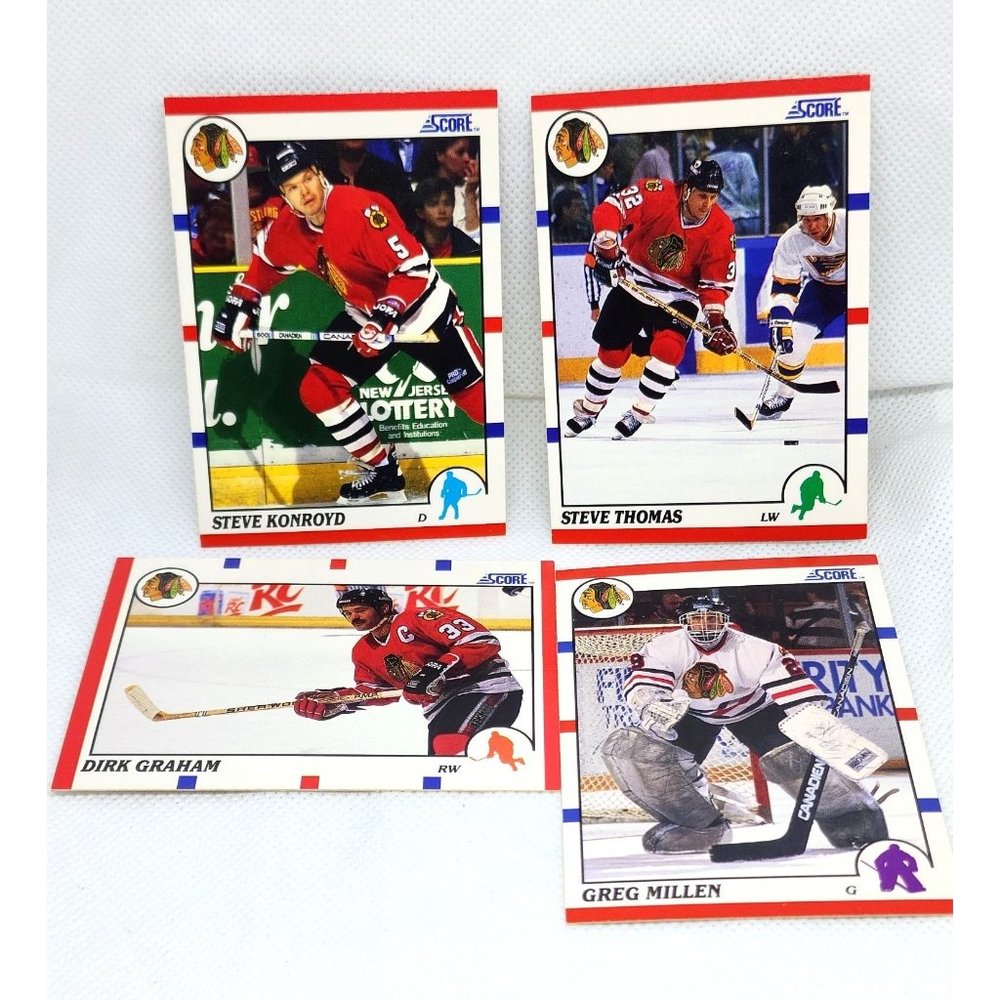 Vintage 1990 Score NHPA Chicago Blackhawks Hockey Trading Cards Collectible